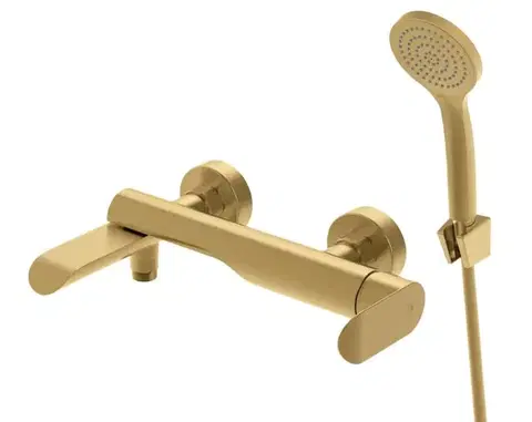 Kúpeľňové batérie Rubineta - Vaňová batéria ULTRA U-10/K NEW GOLD s príslušenstvom OLBAU1KPGD8