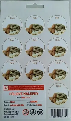 Samolepky na stenu Kinekus Samolepka na viečka HUBY 10 ks