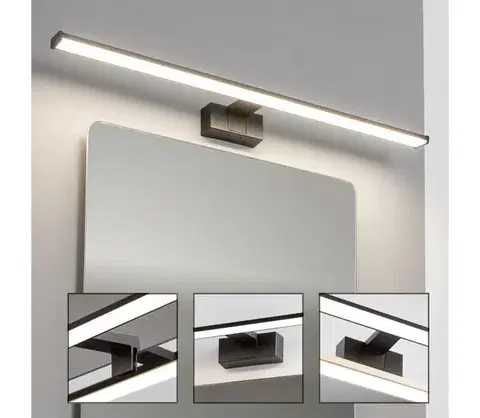 Kúpeľňové zrkadlá BRILAGI - LED osvetlenie kúpeľňového zrkadla VESTRA LED/15W/230V 80 cm IP44 čierna FG-M1-C02-800-BLK