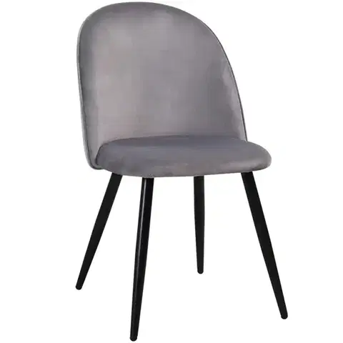 Čalúnené stoličky Stolička Rill 80107b-v8 sivá/čierna
