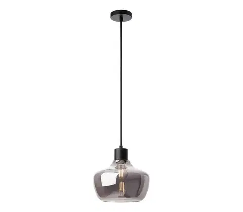 Svietidlá Redo 01-4046 - Luster na lanku ATLANTIS 1xE27/42W/230V pr. 26 cm čierna 01-4046