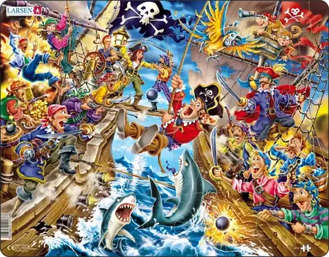 LARSEN puzzle Larsen Puzzle Puzzle Bitka Pirátov Larsen US37-ZZ