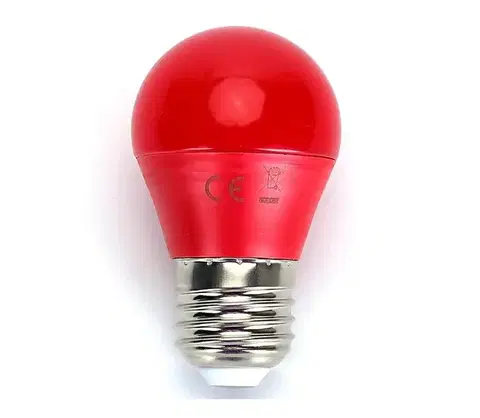 LED osvetlenie  B.V. LED Žiarovka G45 E27/4W/230V červená -  100003OGB