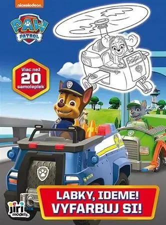 Nalepovačky, vystrihovačky, skladačky Vyfarbuj si! Labková patrola: Labky, ideme!