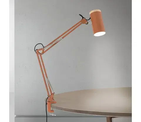 Lampy Orion - Stolná lampa so svorkou GILI 1xE27/40W/230V tehlová LA 4-1236 korallenrot
