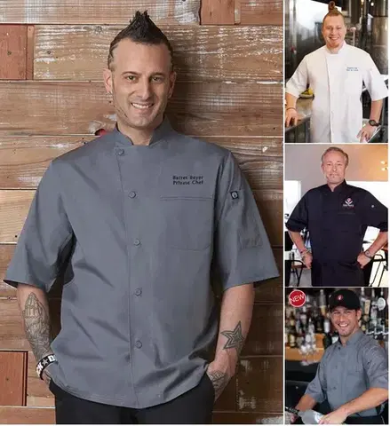 Pánske košele CHEF WORKS Kuchársky rondon Chef Works VSSS čierny/biely/šedý Šedá,M