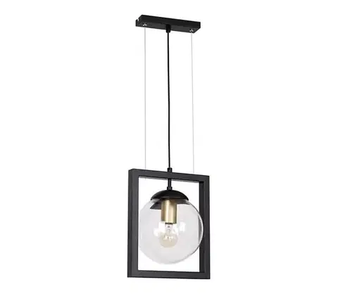Svietidlá  111023 - Luster na lanku REY 1xE27/7W/230V čierna 111023