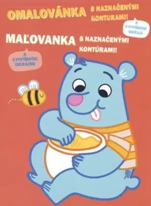 Nalepovačky, vystrihovačky, skladačky Maľovanie medzi čiarami - Macko