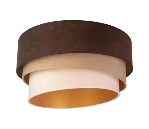Svietidlá  - Stropné svietidlo DEVON 1xE27/40W/230V pr. 45 cm hnedá/béžová 80238