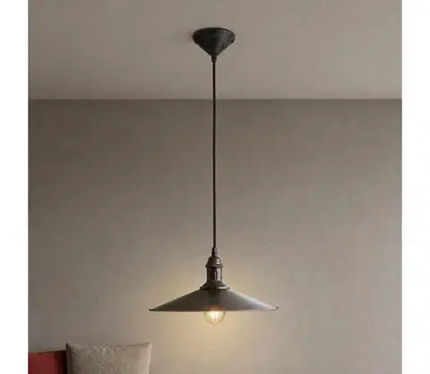 Svietidlá BRILAGI - Závesné svietidlo na kábli FORGE 1xE27/60W/230V pr. 36 cm hnedé BRSA49452-1P