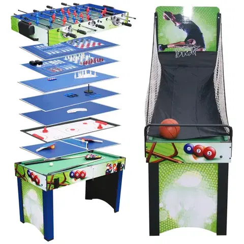 Stolné futbaly Hrací stôl 13v1 WORKER Supertable II