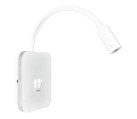 Svietidlá  LED flexibilná nástenná lampička s USB BASE LED/8W + LED/2W/230V biela ML6351