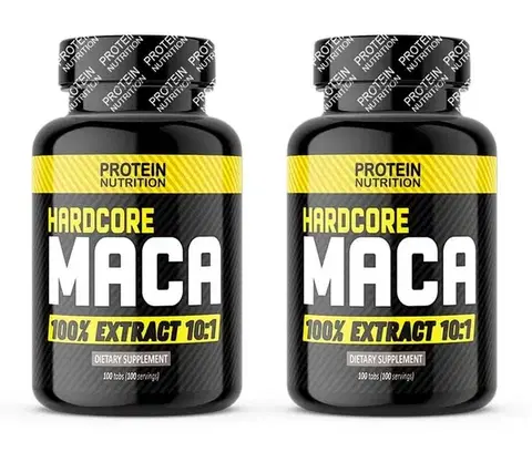 Anabolizéry a NO doplnky 1+1 Zadarmo: Hardcore Maca - Protein Nutrition 100 tbl. + 100 tbl. 