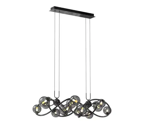 Svietidlá Wofi 7014-1405 - LED Luster na lanku NANCY 14xG9/3,5W/230V čierna/chróm 7014-1405