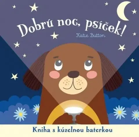 Leporelá, krabičky, puzzle knihy Dobrú noc, psíček! Kniha s kúzelnou baterkou - Joshua George