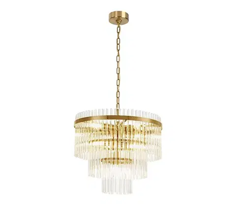Svietidlá Viokef Lighting Luster na reťazi SABRINA 7xE14/40W/230V zlatý 4314400