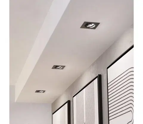 Svietidlá Eglo 902285-SADA 3xLED stropné podhľadové svietidlo SALICETO LED/6,4W/230V 8,8x8,8cm čierna 902285