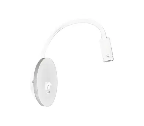 Svietidlá  LED Flexibilná nástenná lampička s USB BASE LED/8W+LED/2W/230V biela/strieborná ML6353