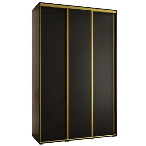 Šatníkové skrine Skriňa 45 Canaris 1 150 čierna/gold