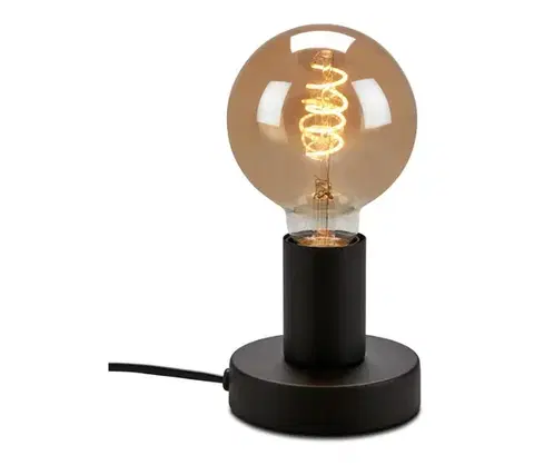 Lampy Briloner 7023-015 - Stolná lampa TEEPU 1xE27/10W/230V čierna 7023-015
