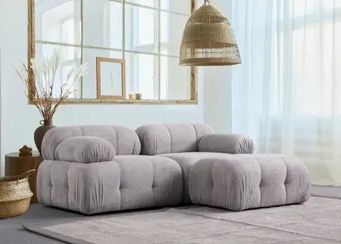 Sedacie súpravy Rohová sedacia súprava / Rohová pohovka Petite 2 - Light Grey