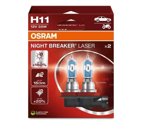 Žiarovky SADA 2x Autožiarovka NIGHT BREAKER H11 PGJ19-2/55W/12V - Osram 64211NL-2HB