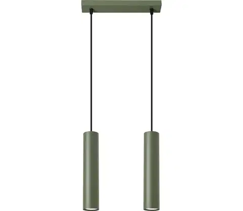 Svietidlá  SL.1485 - Luster na lanku LAGOS 2xGU10/10W/230V zelená SL.1485