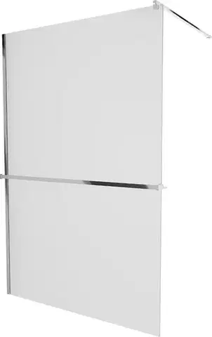 Sprchové dvere MEXEN/S - KIOTO Sprchová zástena WALK-IN s poličkou a držiakom uterákov 70 x 200, matné sklo 8 mm, chróm 800-070-121-01-30