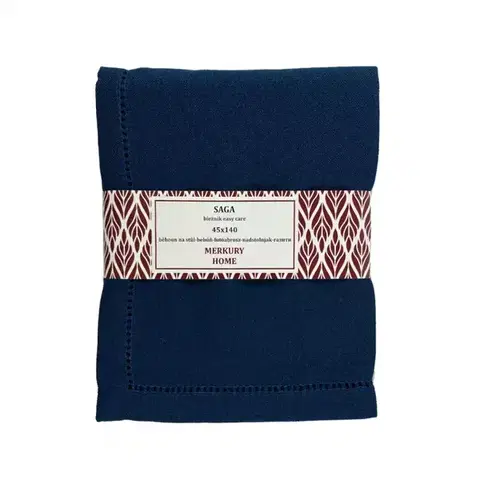 Bytový textil Behúň SAGA indigo 45x140 easy care