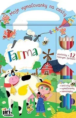 Nalepovačky, vystrihovačky, skladačky Moje vymaľovanky na cesty - Farma
