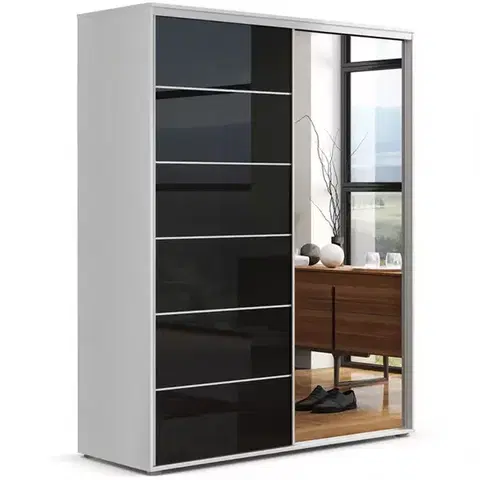 Šatníkové skrine Skriňa Laura A11 150 Biely