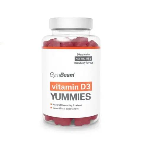 Vitamín D GymBeam Vitamín D3 Yummies jahoda