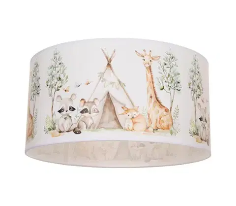 Svietidlá  Detské stropné svietidlo KIDS ROOM 1xE27/60W/230V pr. 40 cm zvieratká H0958