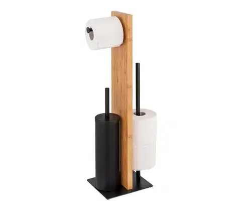 Svietidlá WENKO 25376100 - Súprava WC LESINA 18x69 cm hnedá/čierna 25376100