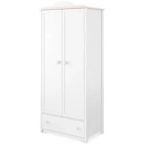 Sektorový nábytok Skriňa 2D Luna LN-12 biely/ružové