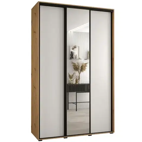 Šatníkové skrine Skriňa 45 Canaris 3 160 artisan/biela/čierna