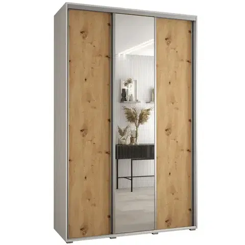 Šatníkové skrine Skriňa 45 Canaris 3 160 biela/artisan/silver