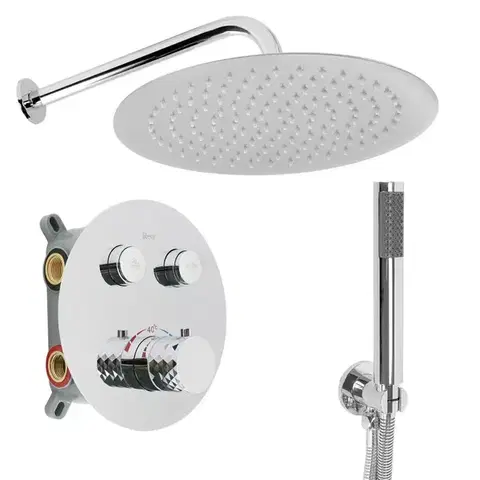 Sprchy a sprchové panely REA - Podomietková sprchová sada Lungo Diamond Chróm + BOX REA-P6967