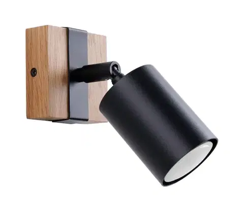 Svietidlá  SL.1343 - Nástenné bodové svietidlo FAGER 1xGU10/10W/230V čierna SL.1343