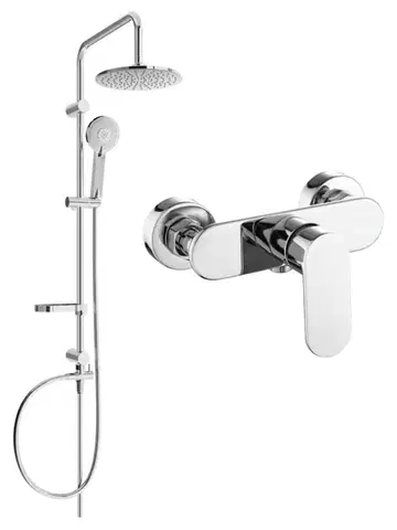 Sprchy a sprchové panely MEXEN/S - Carl sprchový stĺp vrátane sprchovej batérie Milo, chróm 71340240-00