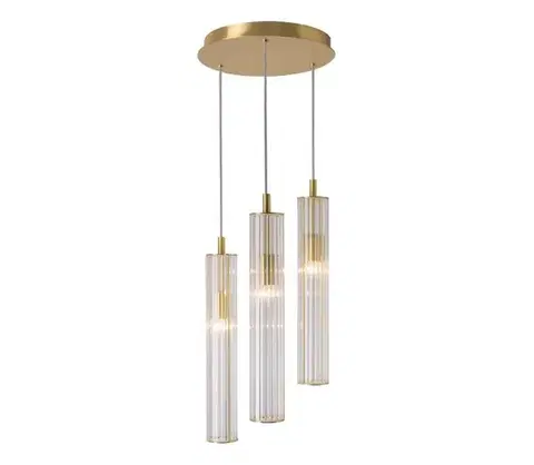 Svietidlá Zuma Line 1221 - Závesný luster ARIA 3xE14/7W/230V zlatý 1221