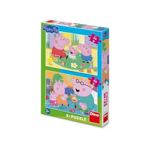 Do 99 dielikov PEPPA PIG: DOMOV 24+48 Puzzle