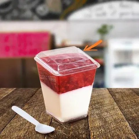 Zaváracie viečka Kinekus Viečko pre fingerfood pohárik 01166381 plastové, 20ks balenie