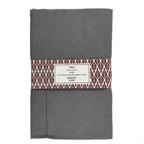 Bytový textil Obrus SAGA tmavošedá 160 easy care
