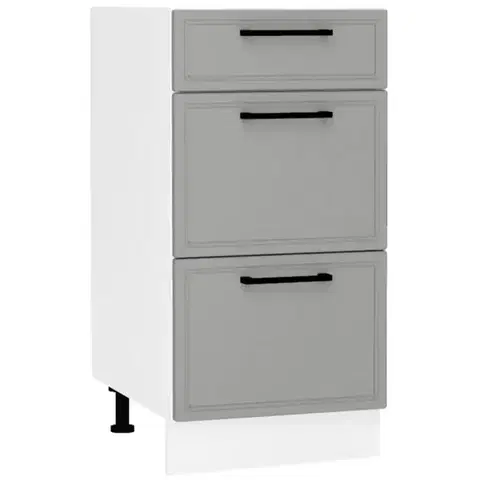 Kuchynské skrinky stojace Kuchynská skrinka Emily D40S/3 Dast Grey