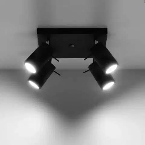 Vnútorné osvetlenie Stropná Lampa Oregon 4 BLACK A-094