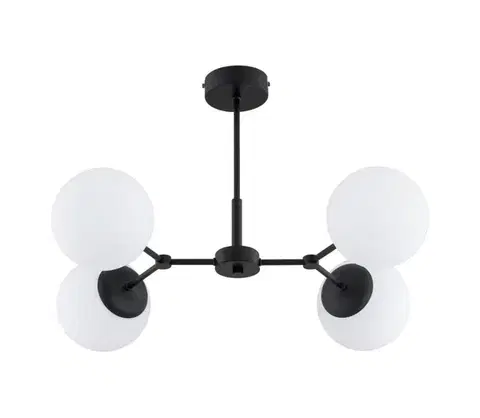 Svietidlá  Luster na tyči FOTON 4xE14/10W/230V čierna 63343