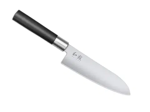Nože do kuchyne Santoku KAI Wasabi Black Santoku kuchynský nôž 16,5 cm