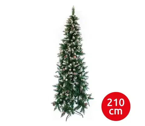 Vianočné dekorácie Eurolamp Vianočný stromček SLIM 210 cm jedľa 600-30626