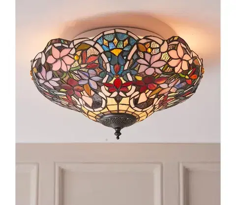 Svietidlá Endon 70709 - Stropné svietidlo Tiffany SULLIVAN 2×E27/60W/230V, priemer 40 cm 70709